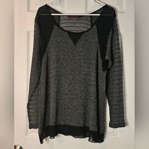 BKE Red Loose Knit Sweater Top